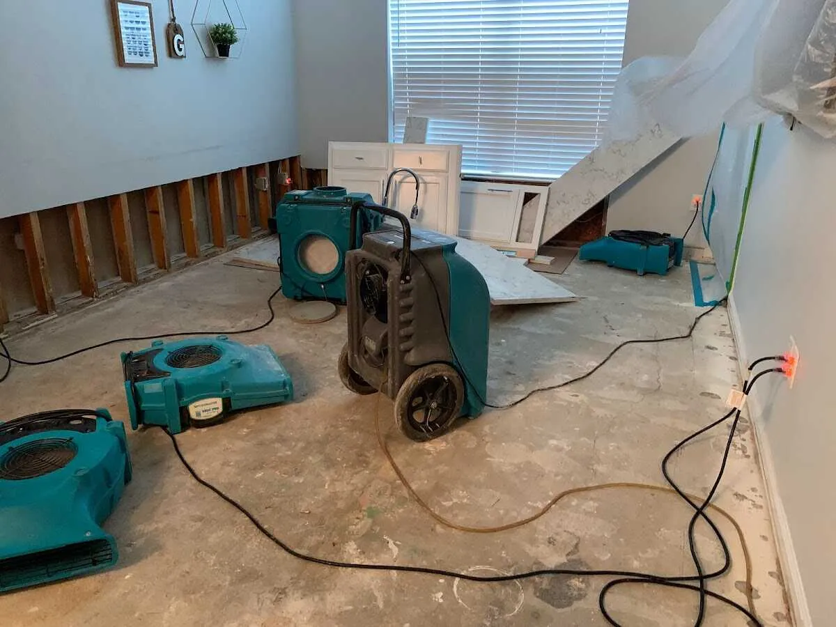 Dehumidifier in flood-cut room for Water Extraction & Removal in Southampton